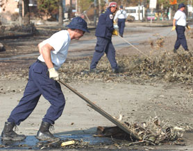 Photo courtesy of FEMA.  This picture shows actual disaster site work conditions and may not illustrate proper safety and health procedures.