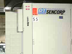 Close-up image of the door to the servo controller.