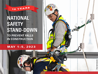 National Safety Stand-Down to prevent falls in construction - May 1-5 2023