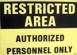 Figure 1. Restricted area, authorized personnel only sign