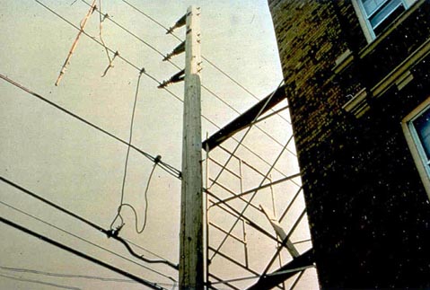 Figure 17. Example of powerlines that have been grounded.