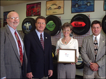 George Hoellen, T.O. Haas Partner and President; Randy Haas, Partner and Safety Director; Catherine D. Lang, Commissioner of Labor (Nebraska); Mike Gorka, Partner and CFO