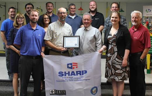 Haws® Corporation Team with SHARP Certificate and Flag