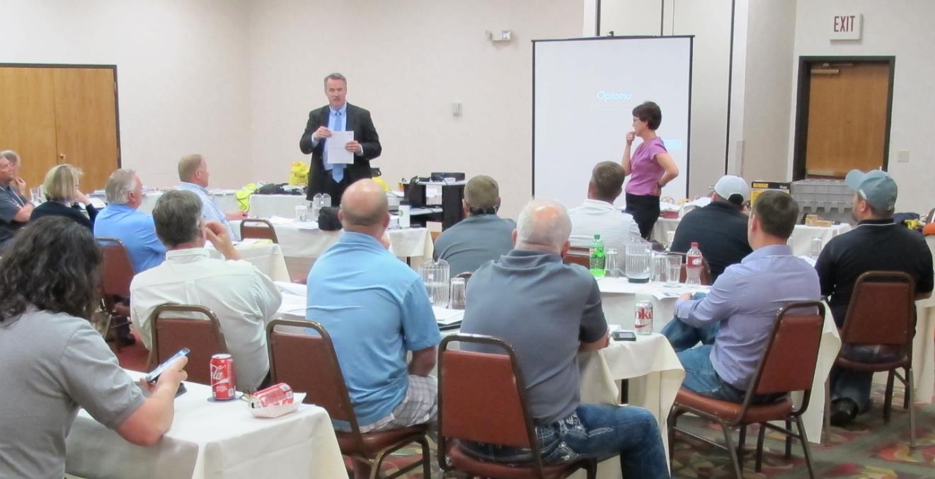 Mr. Jon Puetz and Ms. Shelia Stanley, providing workplace safety and health training to South Dakota AGC attendees.