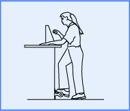 Diagram of a foot rest bar