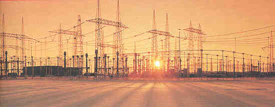 Figure 2. Substation with many steel superstructures for equipment and connection supports