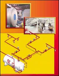 Figure 3. Schematic of low pressure CO2 fire extinguishing systems used on vessel.