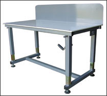 Figure 1 Work table with sharp, unpadded edges.