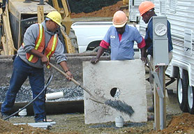 Photo courtesy of FEMA.  This picture shows actual disaster site work conditions and may not illustrate proper safety and health procedures.