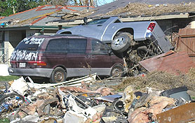 Photo courtesy of OSHA.  This picture shows actual disaster site work conditions and may not illustrate proper safety and health procedures.