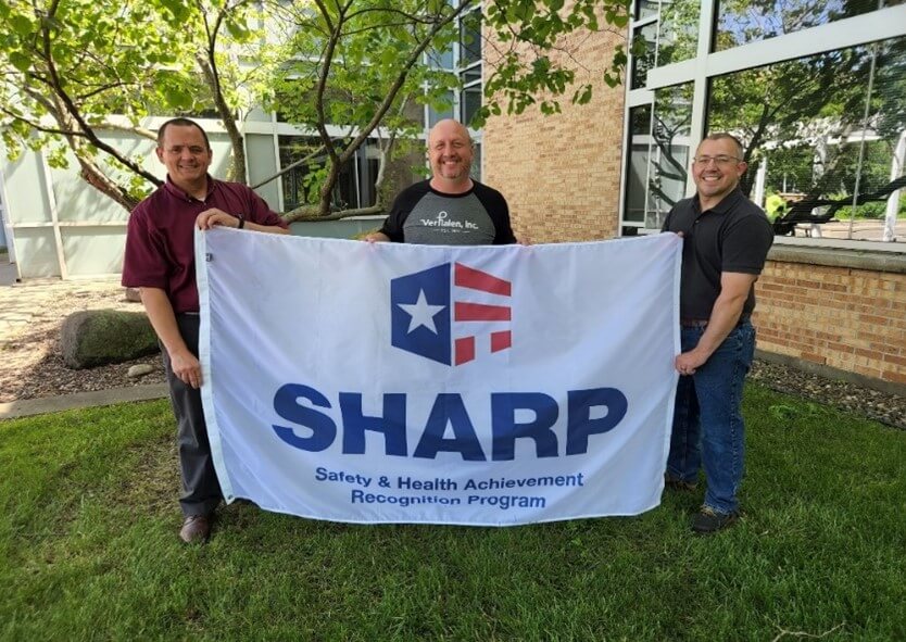 Presentation of SHARP flag to VerHalen Safety Director