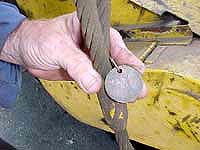 Figure 10: Wire rope sling inspection tag