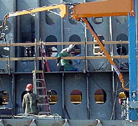 Figure 2. Hard hat provides protection from falling objects