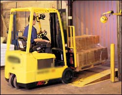 Figure 4. Painted edges of loading docks to improve visibility.