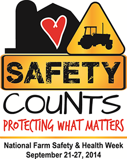 SAFETY COUNTS. PROTECTING WHAT MATTERS. National Farm Safety & Health Week September 21-27, 2014