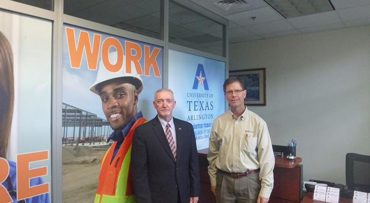 At the University of Texas at Arlington; Jack Rector, OSHA's area Director in Fort Worth met Russell Payton, North Texas Exploration & Production Safety Network to discuss ideas on how to save more lives in the Oil and Gas in North Texas| Photo Credit: OSHA | Copyright: Public Domain