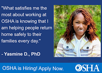 OSHA is Hiring! Apply Now.