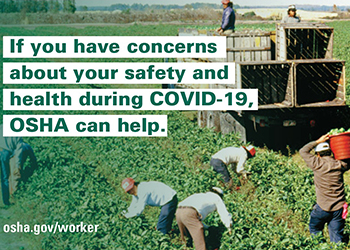 If you have concerns about your safety and health during COVID-19, OSHA can help - osha.gov/worker