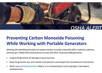 Preventing Carbon Monoxide Poisoning While Working with Portable Generators