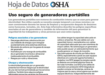 Uso seguro de generadores portátiles