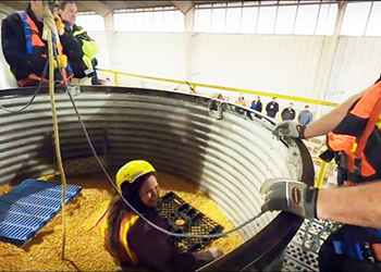 Ohio State University and Ohio Fire Academy's mobile grain rescue simulator