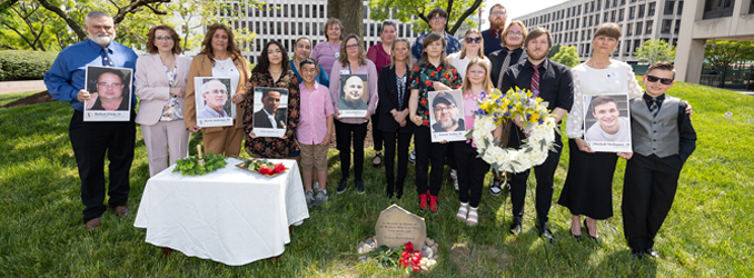 Workers Memorial Day wreath laying ceremony