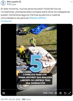 OSHA Tweet