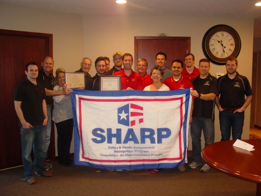 The staff of US Petrolon in Lincoln, Nebraska, during their first SHARP recognition ceremony in 2017.