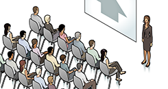 Illustration of a presentation